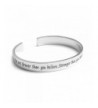 Inspirational Silver Cuff Bracelet Motivational