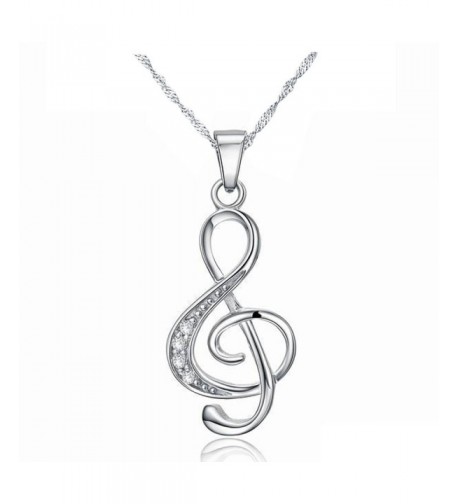 Sterling Silver Zirconia Pendants Necklaces