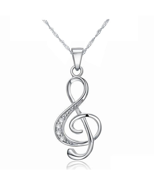 Sterling Silver Zirconia Pendants Necklaces