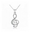 Sterling Silver Zirconia Pendants Necklaces