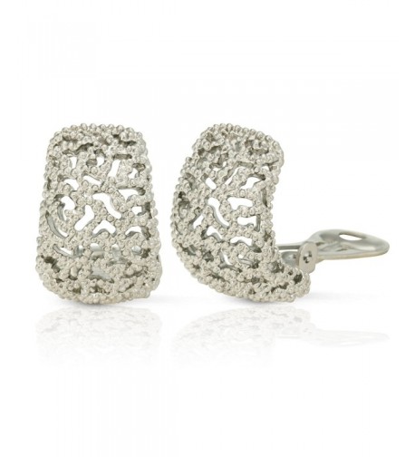 JanKuo Jewelry Rhodium Vintage Earrings