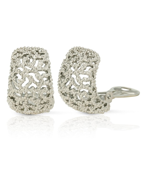 JanKuo Jewelry Rhodium Vintage Earrings