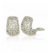 JanKuo Jewelry Rhodium Vintage Earrings