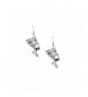 Antiqued Silver Nefertiti Egyptian Earrings