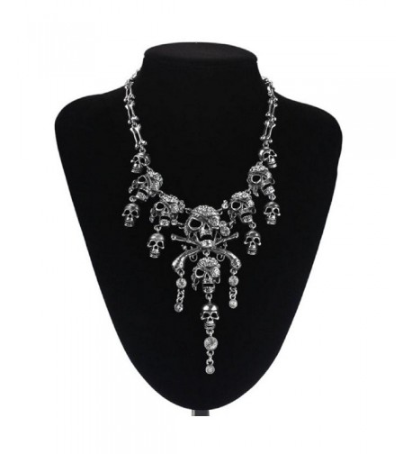 Sannysis Cluster Rhinestone Chunky Necklace