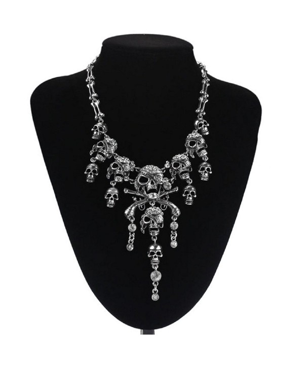 Sannysis Cluster Rhinestone Chunky Necklace