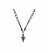 Arrowhead Pendant Adjustable Black Necklace