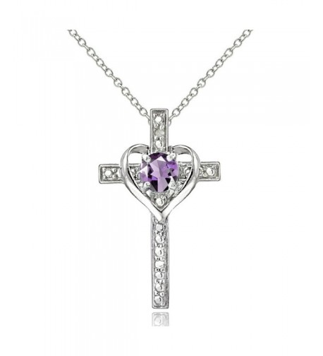 Sterling Silver Amethyst Pendant Necklace