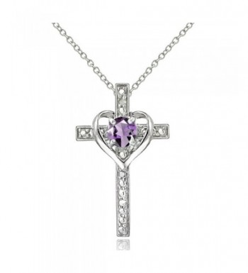 Sterling Silver Amethyst Pendant Necklace