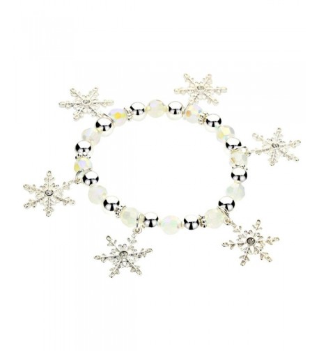 Rosemarie Collections Womens Snowflake Bracelet