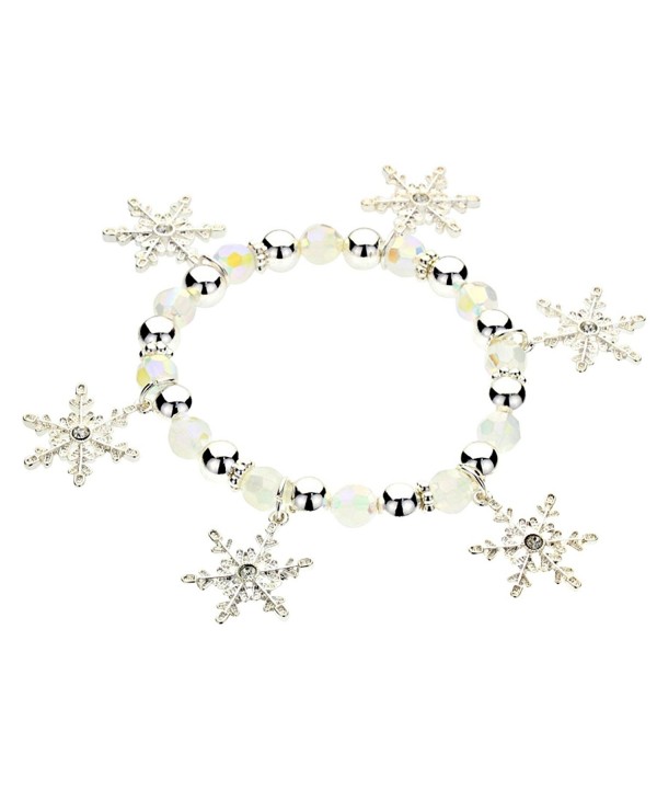 Rosemarie Collections Womens Snowflake Bracelet