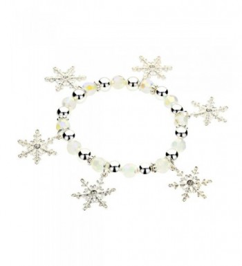 Rosemarie Collections Womens Snowflake Bracelet