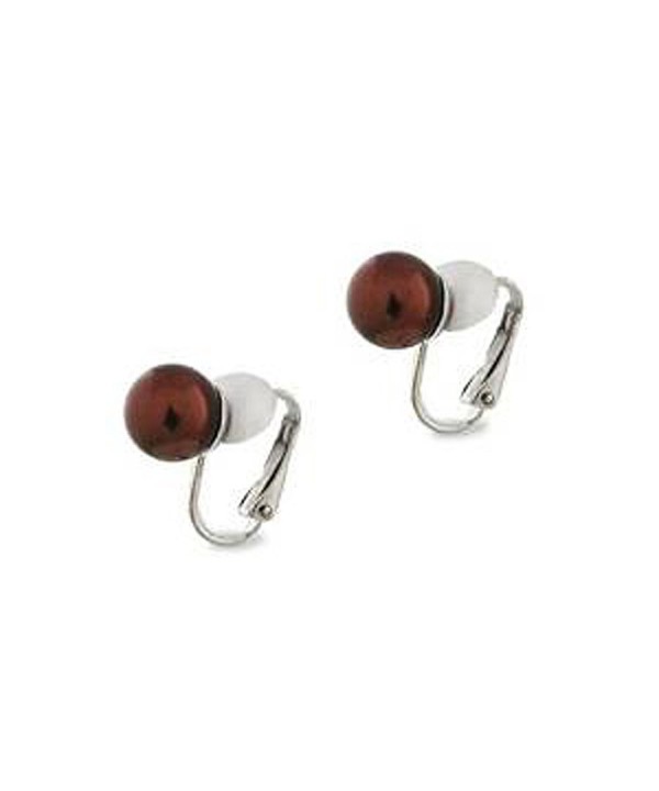Classic Chocolate Color Clip Earrings