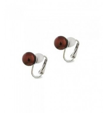 Classic Chocolate Color Clip Earrings