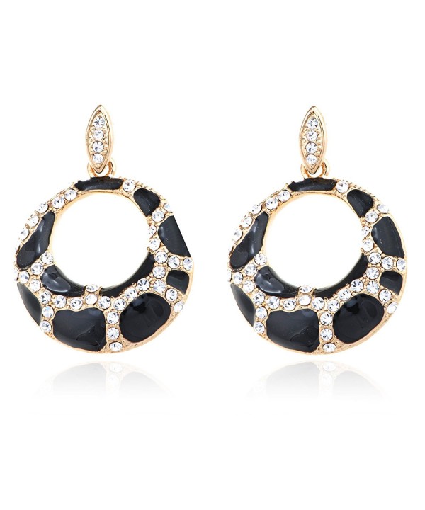 Alilang Womens Rhinestones Spotted Earrings