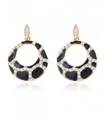 Alilang Womens Rhinestones Spotted Earrings