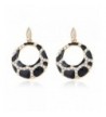 Alilang Womens Rhinestones Spotted Earrings