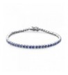 Solitaire Bracelet Simulated Blue Sapphire