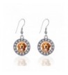 Golden Retriever Earrings Crystal Rhinestones