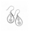 Sterling Silver Teardrop Dangling Plumeria