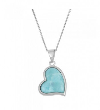 Sterling Silver Natural Larimar Pendant