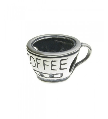 Sterling Silver Coffee European Bracelet