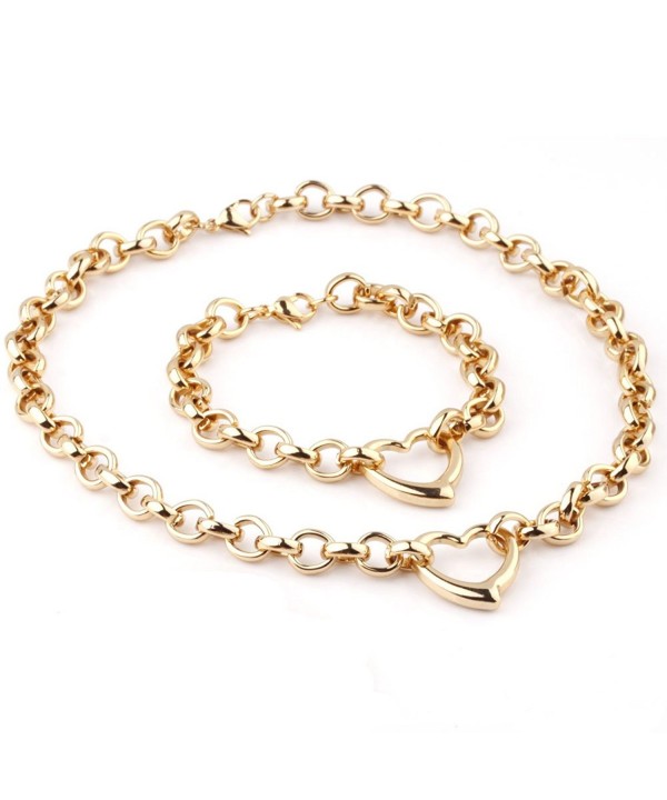 Stainless Womens Necklace Bracelet Jewelry