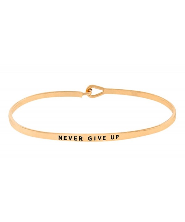 Inspirational Encouraging Engraved Bangle Bracelet