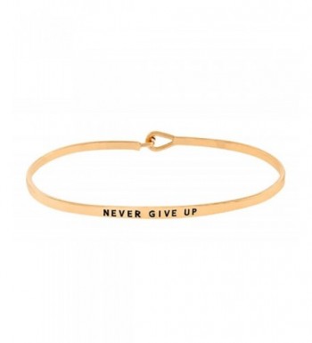 Inspirational Encouraging Engraved Bangle Bracelet