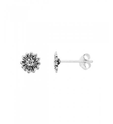 Tiny Sterling Silver Flower Earrings