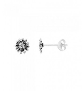 Tiny Sterling Silver Flower Earrings