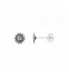Tiny Sterling Silver Flower Earrings