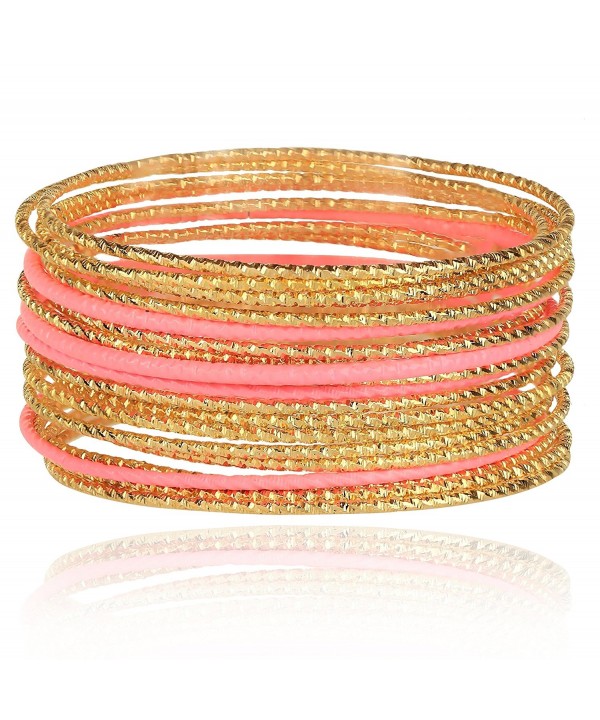 Lux Accessories Textured Bangle Bracelet