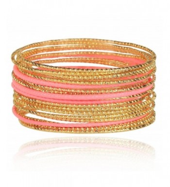 Lux Accessories Textured Bangle Bracelet