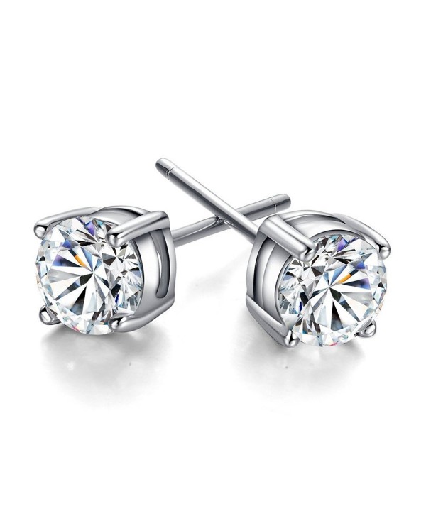 3 10mm Sterling Silver Zirconia Earring