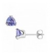 Trillion Tanzanite Earrings Sterling Silver