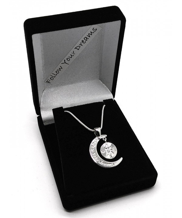 Graduation Follow Dreams Compass Necklace