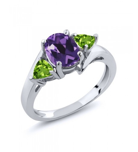 Amethyst Peridot Gemstone Birthstone Sterling