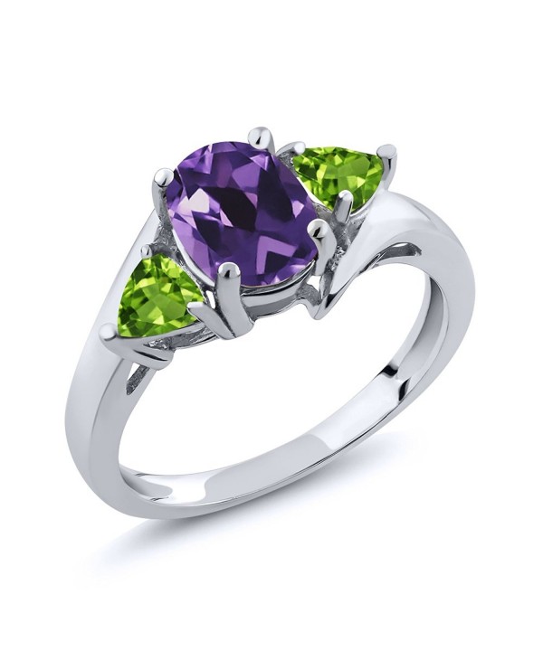 Amethyst Peridot Gemstone Birthstone Sterling