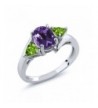 Amethyst Peridot Gemstone Birthstone Sterling