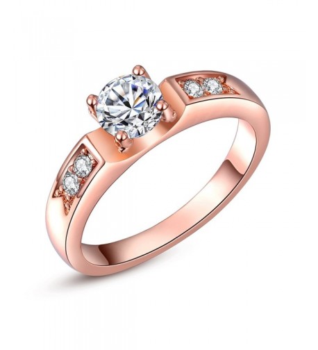 Angelady Crystal Round Fashion Ring