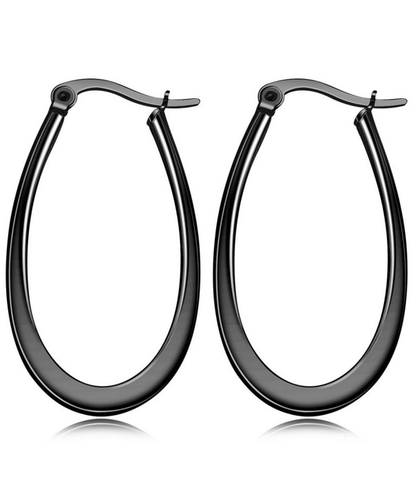 MOWOM Stainless huggie Teardrop Earrings