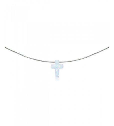 Sterling Silver Created Dainty Necklace