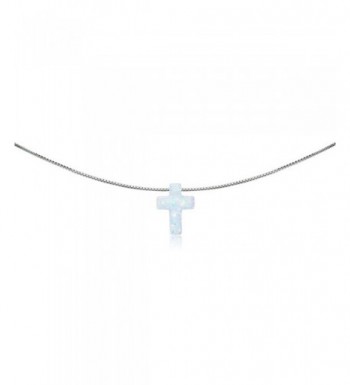 Sterling Silver Created Dainty Necklace