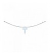 Sterling Silver Created Dainty Necklace