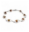 Sterling Silver Amber Bracelet Inches