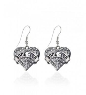 Heart Earrings French Crystal Rhinestones