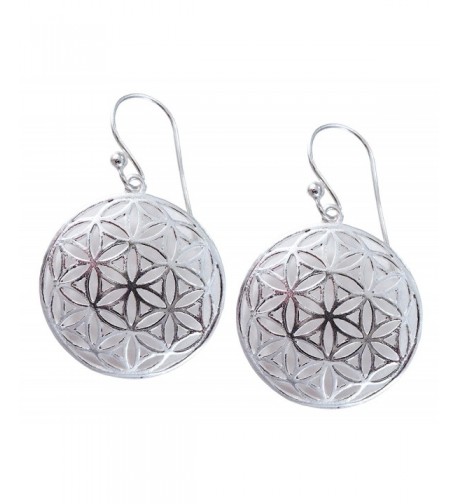 Flower Sterling Silver Geometry Earrings