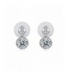 Cubic Zirconia Earrings White Gold Plated