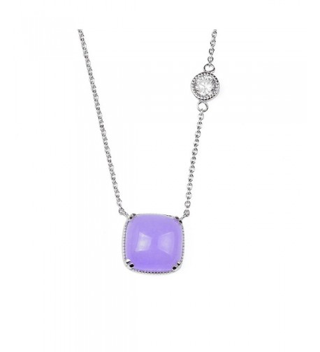 Sterling Lavender Zirconia Inspired Necklace